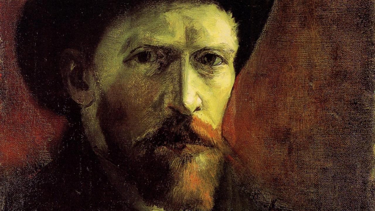 Self Portrait with Dark Felt Hat VAN GOGH Vincent 1886 2 scaled